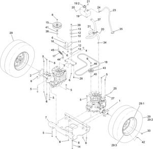 Ground Drive Assembly Diagram and Parts List for 72517 400000000 - 414499999 Toro Lawn Mower