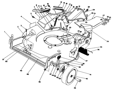 Housing Assembly Diagram and Parts List for 20214 1000001 - 1999999 Toro Lawn Mower