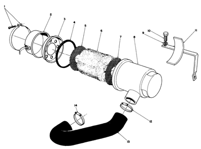 Air Cleaner Assembly Diagram and Parts List for 30113 6000001 - 6999999 Toro Lawn Tractor Accessories