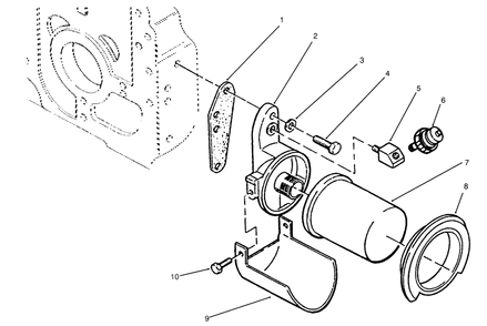 Oil Filter And Low Oil Pressure Cut-Off Switch Diagram and Parts List for 73501 59000412 - 59002868 Toro Lawn Tractor