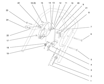Traction Control Assembly Diagram and Parts List for 26633 7900001 - 7999999 Toro Lawn Mower