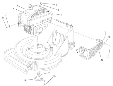 Engine Assembly Diagram and Parts List for 20490 8900001 - 8999999 Toro Lawn Mower