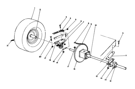 Rear Axle Assembly Diagram and Parts List for 56123 9000001 - 9999999 Toro Lawn Tractor