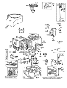 Engine Briggs & Stratton Model No. 252707-0621-01 (Continued) Diagram and Parts List for 56155 7000001 - 7999999 Toro Lawn Tractor