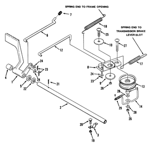 Brake & Idler Assembly (212-5) Diagram and Parts List for R2-12OE02 2000001 - 2999999 Toro Lawn Tractor