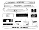 Decals, Miscellaneous Diagram and Parts List for A2-083202 1983 Toro Lawn Tractor