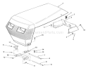 Part Location Diagram of 110135G Toro Hood Lt-1600 Only
