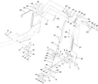 Decklift Assembly Diagram and Parts List for 74583 (313001001-313999999)(2013) Toro Lawn Mower
