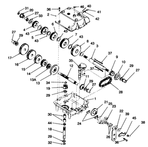 Transmission Peerless Model 700-025 Diagram and Parts List for 70060 6900001 - 6999999 Toro Lawn Tractor