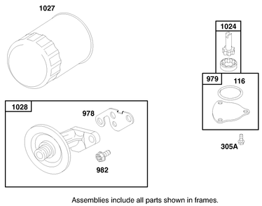Engine Briggs & Stratton Model 28n777-0174-01 Diagram and Parts List for 71217 7900001 - 7999999 Toro Lawn Tractor