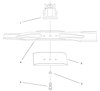 Blade Assembly Diagram and Parts List for 20803 7900001 - 7999999 Toro Lawn Mower