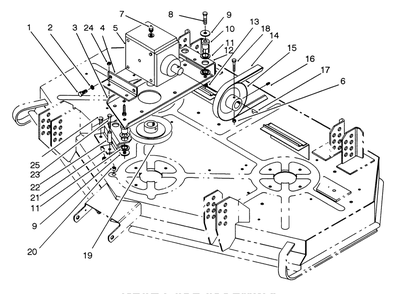 Part Location Diagram of 82-2510 Toro Pulley-Gear Box Output