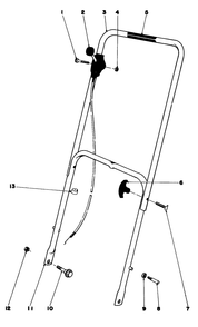 Handle Assembly Diagram and Parts List for 16300 2000001 - 2999999 Toro Lawn Mower