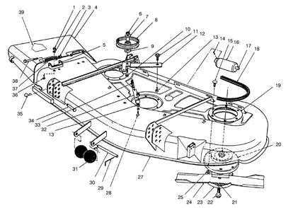 Part Location Diagram of 94-6025 Toro Deck