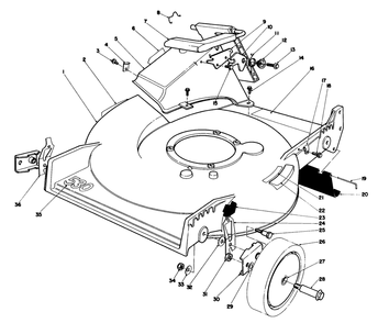 Housing Assembly Diagram and Parts List for 20522C 6000001 - 6999999 Toro Lawn Mower