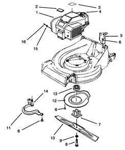 Engine Assembly Diagram and Parts List for 26635B 3900001 - 3999999 Toro Lawn Mower