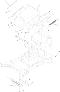 Cover Assembly Diagram and Parts List for 18850TE 400000000 - 414299999 Toro Lawn Mower
