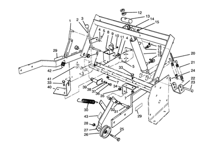 Parking Brake & Lift Frame Assembly Diagram and Parts List for 30718 4900001 - 4999999 Toro Lawn Tractor