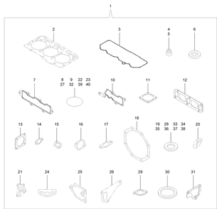 Gasket Set Diagram and Parts List for 74072 403226744-404399999 Toro Lawn Mower