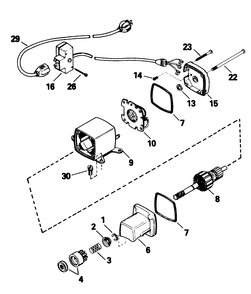 Electric Starter Motor Kit No. 23-3790 Diagram and Parts List for 38054 1000001 - 1999999 Toro Snow Blower