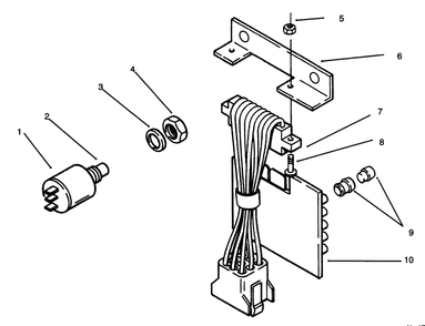 Electrical System Diagram and Parts List for 73401 5901261 - 5999999 Toro Lawn Tractor