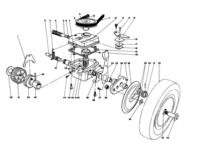 Gear Case Assembly Diagram and Parts List for 16212CG 9000001 - 9999999 Toro Lawn Mower