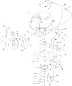 Engine Assembly Diagram and Parts List for 79534 (316000001-316999999)(2016) Toro Lawn Mower
