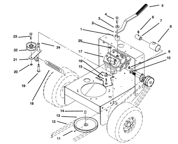 Transmission, Idler, Drive Pulleys & Drive Belts Diagram and Parts List for 30181 59000001 - 59999999 Toro Lawn Tractor Accessories