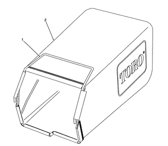 Grass Bag Assembly Diagram and Parts List for 26624C 9000001 - 9999999 Toro Lawn Mower