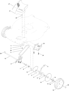 Front Wheel And Height-Of-Cut Assembly Diagram and Parts List for 21770 400000000 - 411913203 Toro Lawn Mower