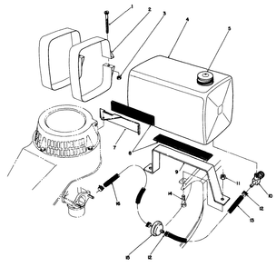 Gas Tank Assembly Diagram and Parts List for 22030 9000001 - 9999999 Toro Lawn Mower