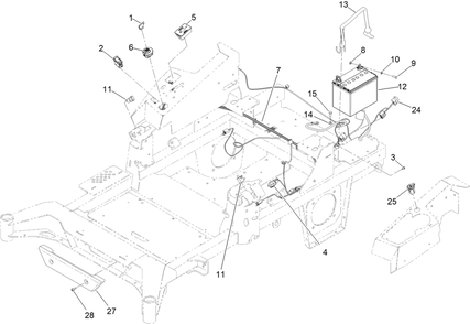 Electrical Assembly Diagram and Parts List for 74035 414314541 - 414314551 Toro Lawn Tractor