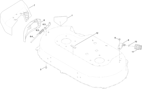 Side Discharge Chute Assembly Diagram and Parts List for 20976 400000000 - 402099999 Toro Lawn Mower