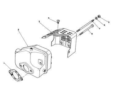 Muffler Assembly Diagram and Parts List for 16780 3000001 - 3999999 Toro Lawn Mower