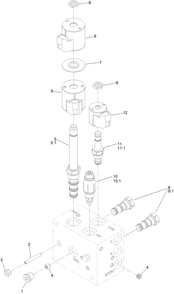 Lift And Fold Valve Assembly No. 142-8862 Diagram and Parts List for 72144 413000000 - 999999999 Toro Lawn Tractor
