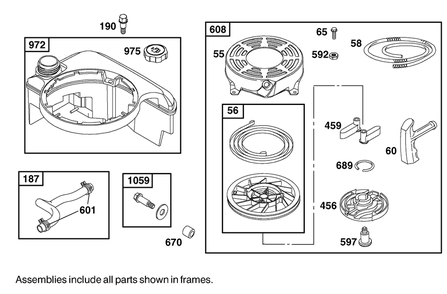 Engine Briggs & Stratton Model 12h802-1767-E1 Diagram and Parts List for 20043 9900001 - 9999999 Toro Lawn Mower
