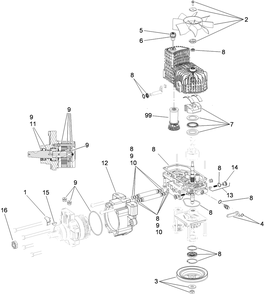 Lh Hydro Assembly Diagram and Parts List for 74902TE (311000001-311999999)(2011) Toro Lawn Mower