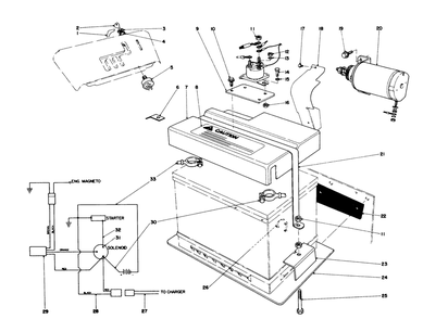 12 Volt Starting Motor Kit 37-4640 Diagram and Parts List for 38160 0000001 - 0999999 Toro Snow Blower