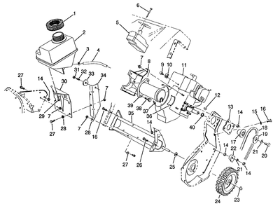 Engine Assembly (Model No. 38195 Only) Diagram and Parts List for 38190 0000001 - 0999999 Toro Snow Blower