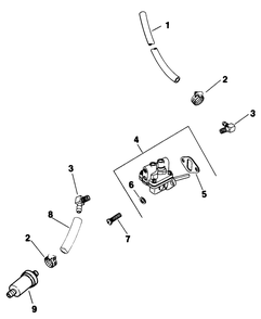 Fuel Pump Diagram and Parts List for 30718 3900001 - 3999999 Toro Lawn Tractor