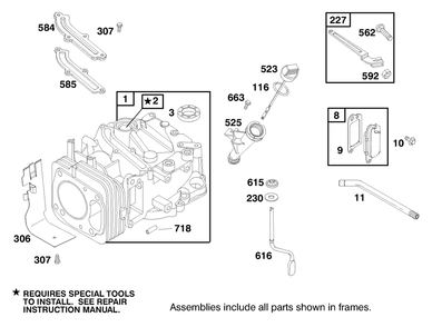 Engine Gts-200 Diagram and Parts List for 26638 8900001 - 8999999 Toro Lawn Mower