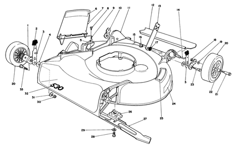 Housing Assembly Diagram and Parts List for 16340C 5000001 - 5999999 Toro Lawn Mower