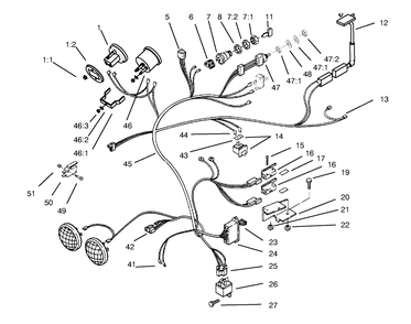 416-8e Wire Harness Attachment & Component-S Diagram and Parts List for 73441 7900001 - 7999999 Toro Lawn Tractor