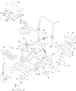 Part Location Diagram of 131-7689 Toro Main Frame Asm