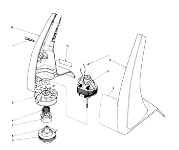Motor And Housing Assembly Diagram and Parts List for 51235C 7000001 - 7999999 Toro Trimmer