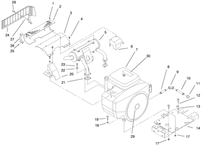 Engine Assembly Diagram and Parts List for 73502 7900001 - 7999999 Toro Lawn Tractor