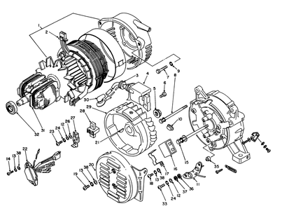 Magneto-Generator Diagram and Parts List for 62008 8000001 - 8999999 Toro Generator
