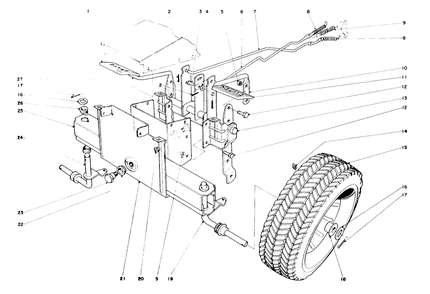 Front Axle Assembly Diagram and Parts List for 56000 2000001 - 2999999 Toro Lawn Tractor