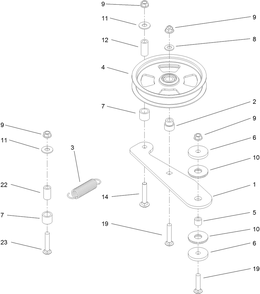 Part Location Diagram of 114-1815 Toro Arm-Idler