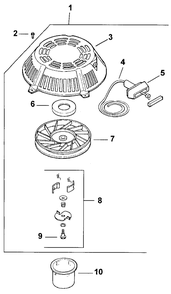 Starter System Diagram and Parts List for 30159 990001 - 991179 Toro Lawn Tractor Accessories